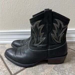 Ariat Black Leather Western Boots